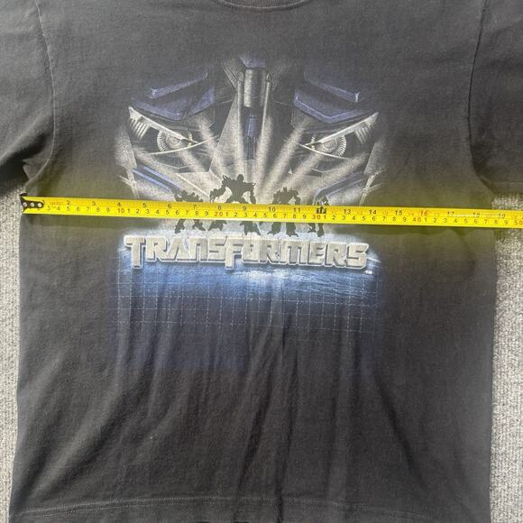 Y2K 2000s Kids Transformers Movie Promotional T Shirt Black Size Youth XL - Picture 9 of 10
